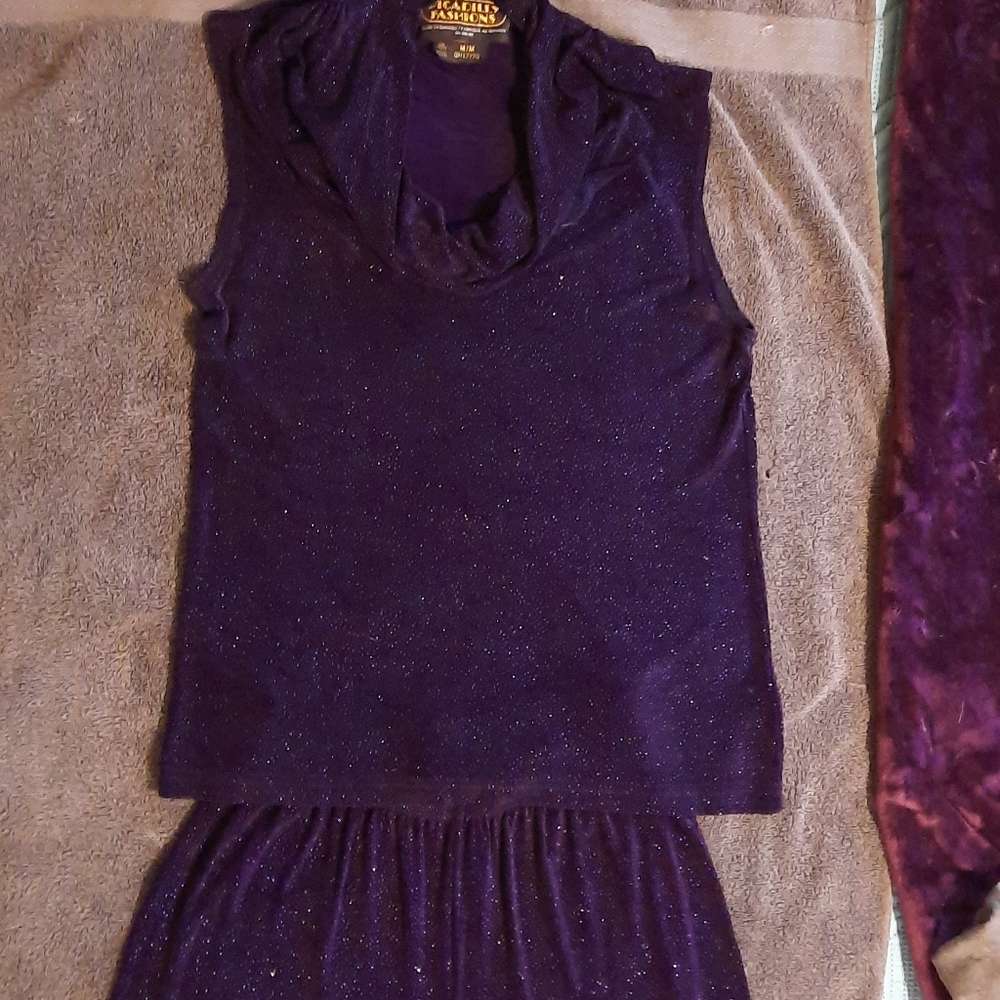 Picadilly Fashions| Purple Pantsuit| Sparkly| NWOT